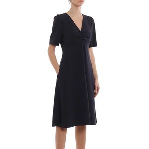 WEEKEND MAX MARA Benda ruched cady dress BLACK